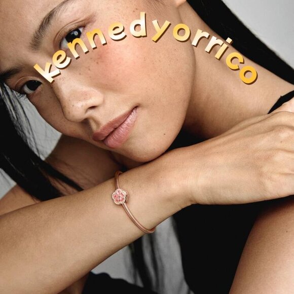 Pandora Pink Sparkling Peach Blossom Flower Charm - Picture 3 of 3